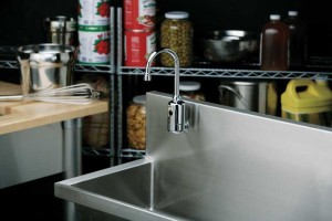 Automatic faucet operation can be convenient for washing and cleaning duties in commercial kitchens.
