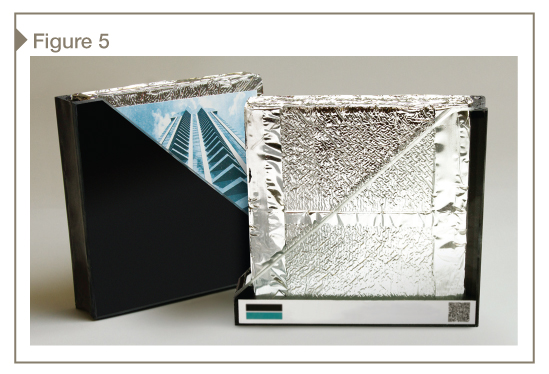 Cutaway view of architectural insulation modules incorporating VIP technology.