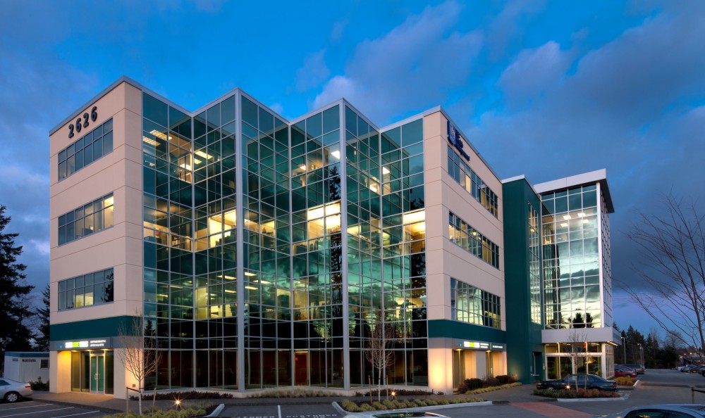 North of the border, the Grandview Business Centre (Surrey, British Columbia), combines tilt-up concrete with glass and steel. Designed by Ionic Architecture, construction work was performed by Double V Construction Ltd.