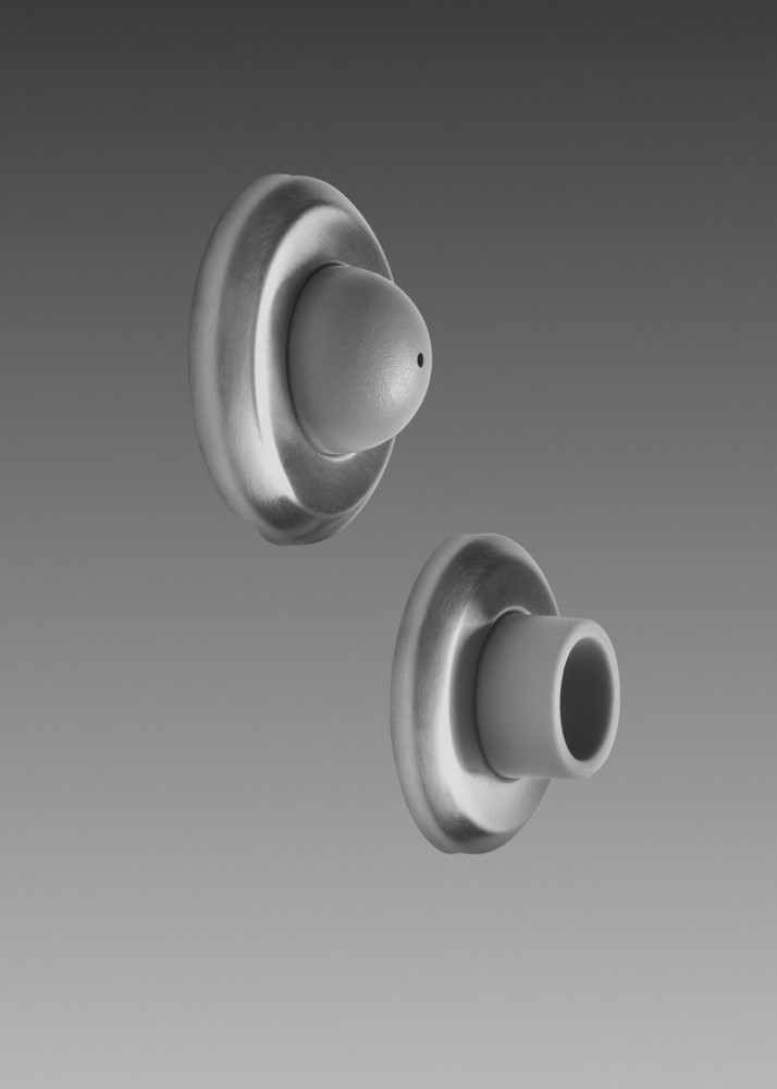 Wrought wall stops are free of catch points and reduce damage from a door slamming into a wall.