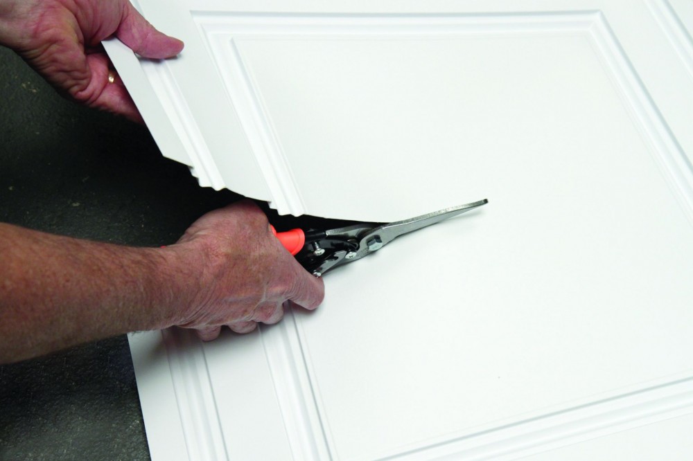 Lightweight and easily installed, thermoformed panels and tiles can be trimmed with scissors or aviation snips. Although the products are made with thin material, panels and tiles are robust, do not release fi bers, and are not frangible.