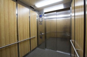 Affected products, in elevators and elsewhere throughout the building, can include paints, coatings, adhesives, and sealants used by the manufacturer, and wood or agrifiber products in the floor, walls, or ceiling.