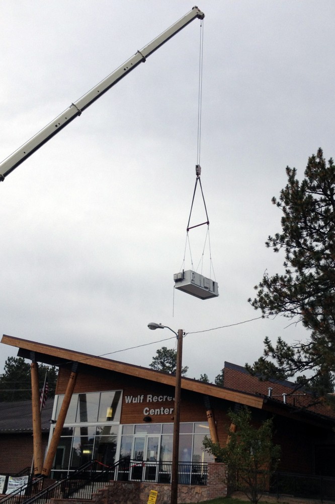 Part of a retrofi t that netted the Wulf Recreation Center in Evergreen, Colorado, a 32 percent energy reduction under an energy performance contract, this replacement outdoor air ventilation system saves nearly $5000 in operational costs. Photos courtesy Wulf Recreation Center