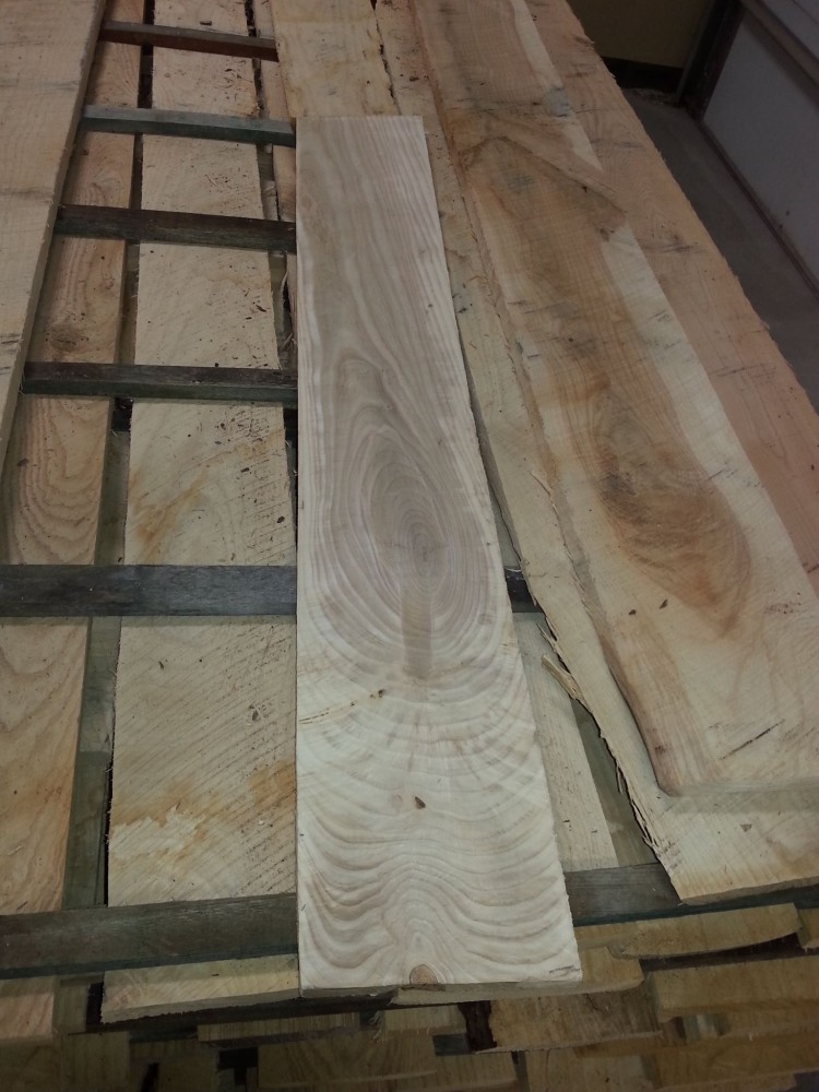 Rough-sawn and planed urban ash board. Photos courtesy J. Gerard Capell