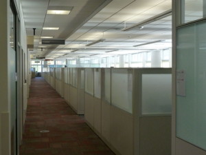 The interior of this office receives ample daylight. Unfortunately, too many project teams focus solely on the direct economic potential of daylighting and ignore other critical ‘paybacks.’ Photo courtesy LightLouver LLC