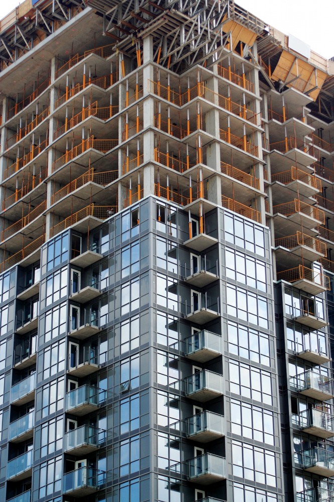 Some of the most commonly tested building components are fenestration products like windows and curtain walls. For new construction, testing is most often specifi ed as a quality control measure to ensure the installed systems meet the specifi ed requirements for air and water penetration resistance. Photo © BigStockPhoto/Graça Victoria