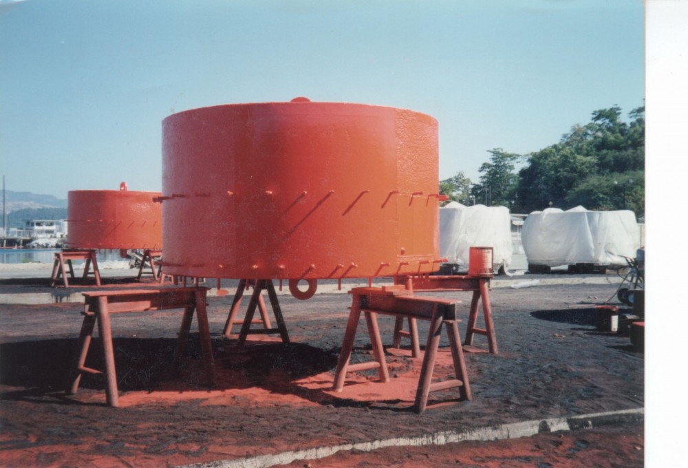 A low-toxicity polyurethane coating was used on the structural concrete for this wastewater treatment plant.