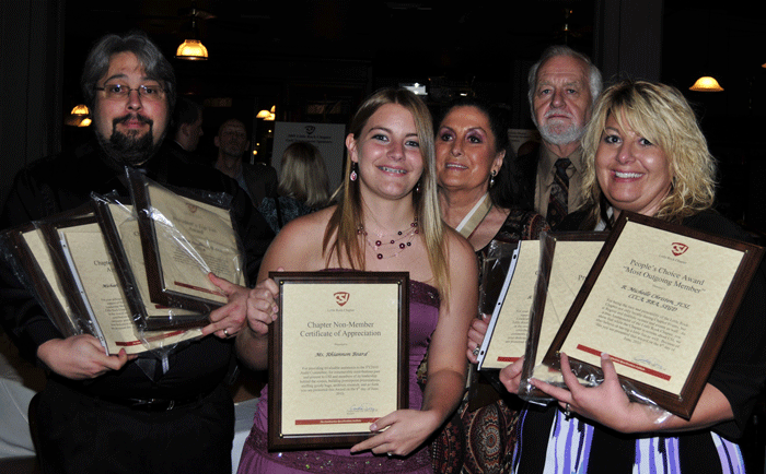 The Sanders Clan at a CSI awards night. (From left to right) Michael Sanders, Rhiannon Beard,