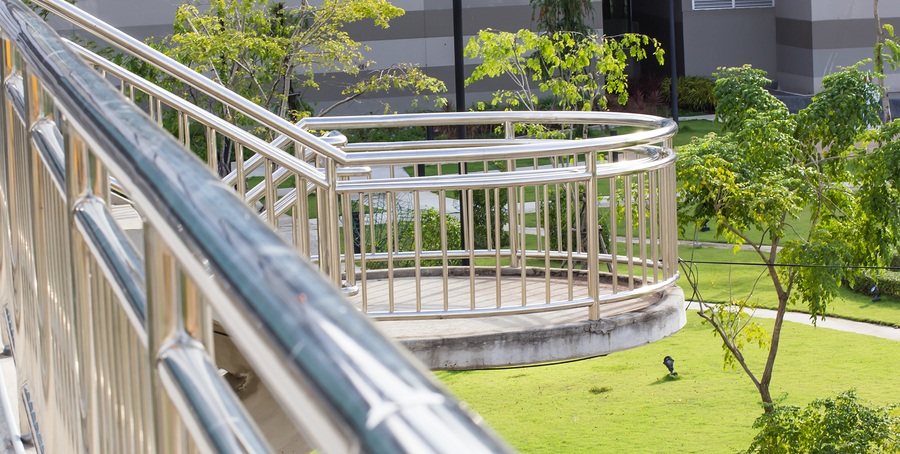 When choosing a stainless steel railing, finishes must be taken into account to ensure long-term success. Photo © BigStockPhoto