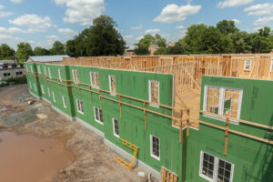 The panelized wall system performed well when a blower door test was conducted, exceeding Passive House standards and minimizing leak-chasing.