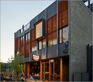 Seattle building inspired by a sliding tile puzzle