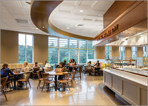Mass. dining hall creates intimate atmosphere with new ceiling system