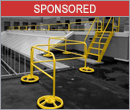 Quick fall protection in one non-penetrating railing package