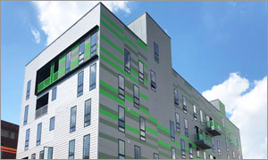 Philadelphia condos feature a unique façade with metal wall panels