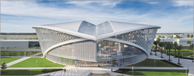 Florida university building design expresses a bird in flight