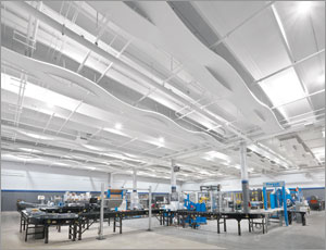 North Carolina facility adds aesthetics and acoustics with undulating ceiling system