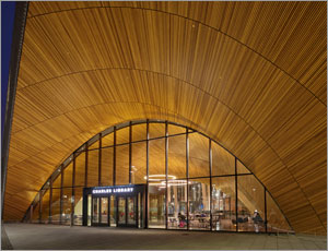 Philadelphia library creates warm, inviting space with wood