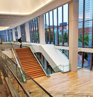 Architectural glass railings used in Kentucky convention center renovations
