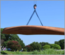 Pedestrian bridge features shipbuilding materials
