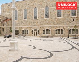Enhance amenity spaces with matching Umbriano flatwork & verticals