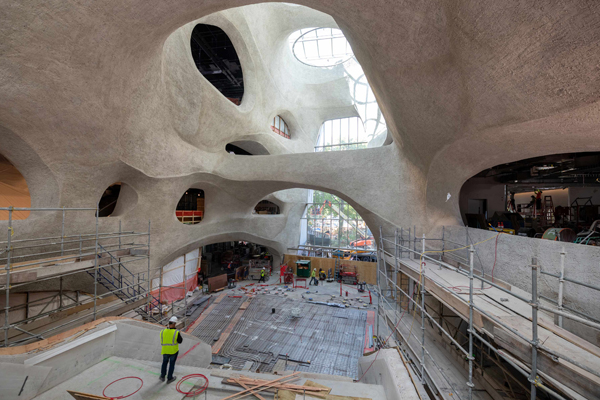 NY’s Gilder Center takes shape as wondrous shotcrete ‘formation’