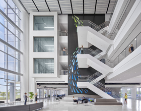 Jabil's Florida HQ meets acoustic requirements with stone wool ceiling panels 