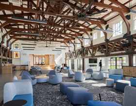 Old and new seamlessly coexist in school building post renovation 