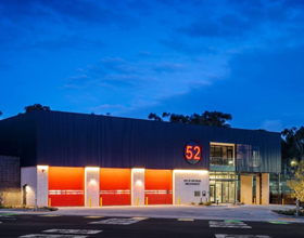 A multi-level fire station built for urban efficiency