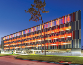 LED tech powers modern parking design