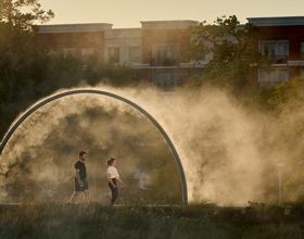 Illuminated rings redefine public space design