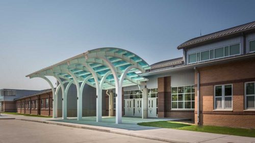 When designing Arlene Meraux Elementary School in St. Bernard Parish, Louisiana, architect Peter Fortier was met with a site that had the potential for future floods. Photos by Lachin Architects, APC, courtesy Michael Palumbo & Gibbs Construction