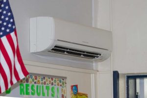 The sleek electrical units allow for individualized temperature control in each room.