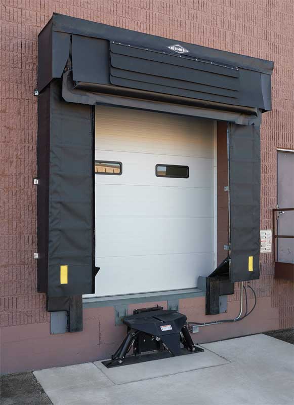 Loading dock shelters with “drive-through” capability help a facility maintain indoor temperatures, while simultaneously mitigating weather and pest intrusions from the outdoors.