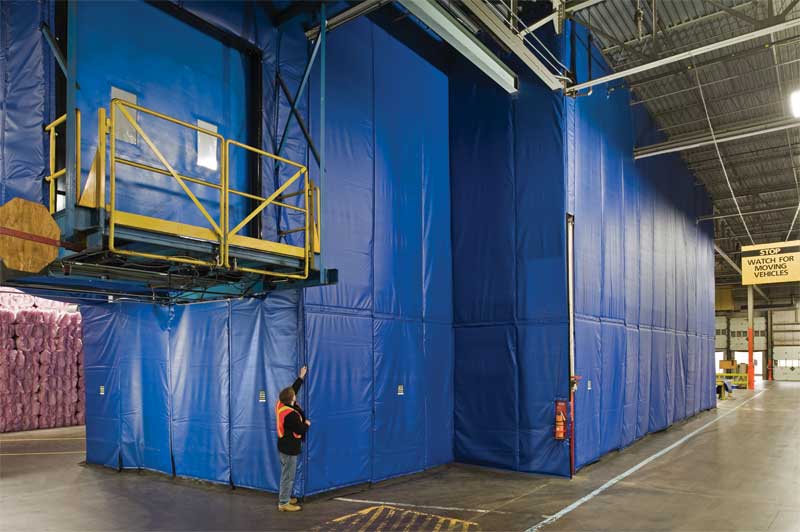 Industrial fabric curtain walls are a customizable and flexible way to separate temperature-sensitive sections of a facility.