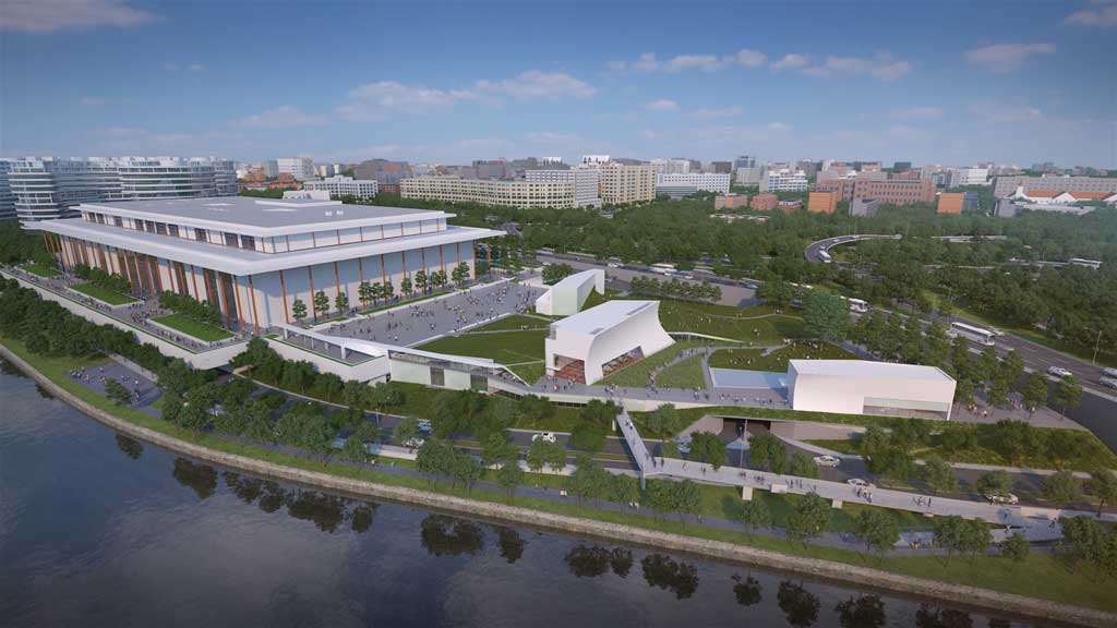 The REACH expansion at the Kennedy Center for the Performing Arts is expected to add 6689 m2 of space to the facility’s interior. Images courtesy Steven Holl Architects/Kennedy Center