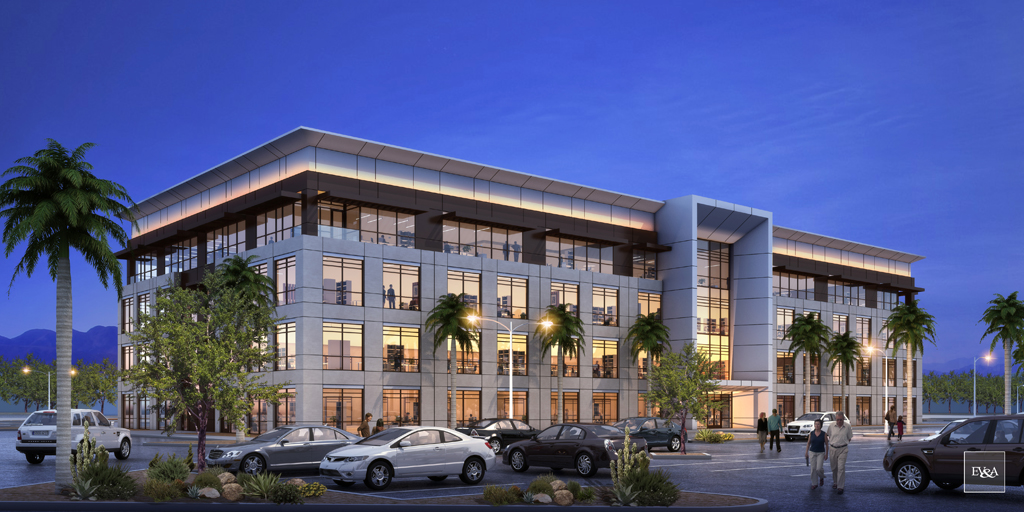 A four-story innovation building is the first of many planned for the UNLV Harry Reid Research & Technology Park. <br>Photo courtesy Gardner Company