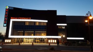 The 1208-m2 (83,000-sf) theater in Lynbrook, New York, features surround sound, two- and three-dimensional images, and vibrating seats with built-in speakers. Photo courtesy MBI Group