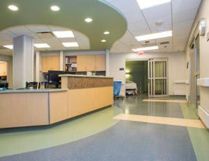 Premium rubber flooring has improved service delivery at Slidell Memorial Hospital in Louisiana. Photo courtesy nora