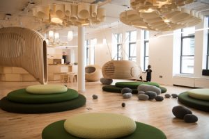 Designed by Bjarke Ingels, WeGrow’s first school in New York City reimagines learning spaces by creating an interactive landscape. Photo © Dave Burk