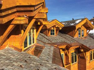 Originally roofed with concrete tiles, this Utah lodge switched to asphalt shingles to stem heat loss, disrupt ice dam formation, and protect against a harsh winter environment, earning the 2015 Quality Asphalt Roofing Case-study (QARC) Silver Award. Photo courtesy IronClad Exteriors