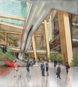 Mass timber buildings usually have exposed wood ceilings, beams, and columns, allowing occupants to be much more connected with natural elements. This can have a positive impact on their overall well-being.