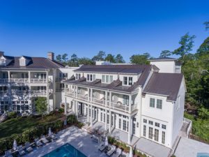 Palmetto Bluff Resort in Bluffton, South Carolina, now has a 74-room inn with a metal roof finished in custom Patrician Bronze color. Photo © Nurnbergphotography.com