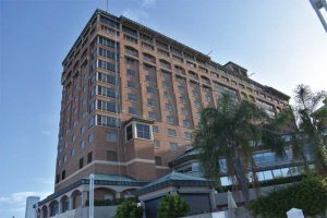 Prior to its exterior restoration, the Westin Tampa Waterfront in Tampa Bay, Florida, had a dull and faded look.