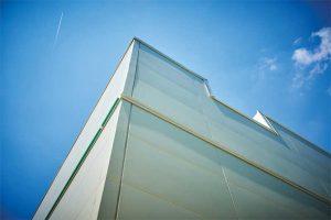 Fiber cement panels can also incorporate modern building design preferences with sleek, smooth, and/or reflective finishes.