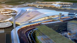 Studio ORD’s design proposal selected for the new O’Hare Global Terminal in Chicago. Image courtesy City of Chicago