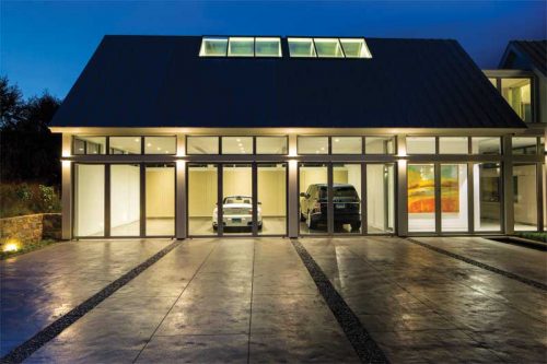 Buildings located inland in cold climates may also need protection for aluminum components installed near sidewalks and roads where large quantities of salt are used for de-icing in the winter. Photo courtesy Wasco