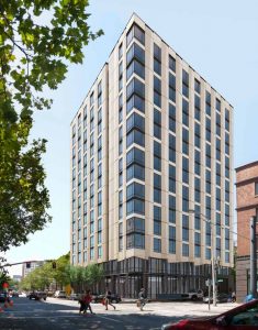 Hyatt Centric Portland, a boutique lifestyle hotel, tops off. Photo courtesy Sera Architects