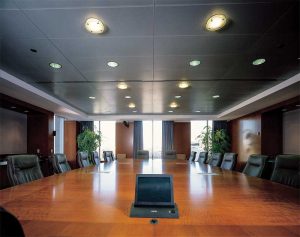 One of the main reasons for the growing popularity of metal ceiling systems is the sleek, upscale, high-tech look they bring to a space.