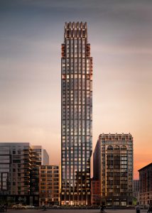 Designed by CetraRuddy, the Rose Hill tower in Manhattan, New York, will be characterized by an Art Deco-inspired façade. Photo courtesy CetraRuddy
