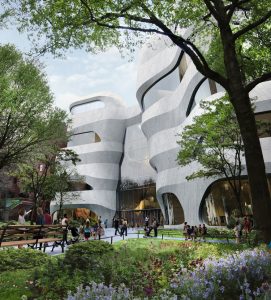 The American Museum of Natural History (AMNH) breaks ground on its new facility, the Richard Gilder Center for Science, Education, and Innovation in New York City. Image courtesy Studio Gang